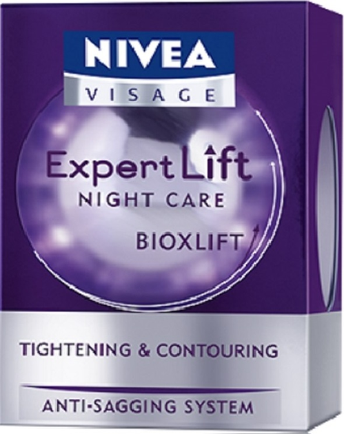 Крем для обличчя Nivea Visage Expert Lift ліфтингуючий нічний 50 мл (4005808267927) - зображення 1