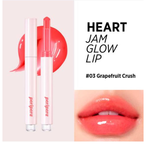 Тающая помада-джем для губ Peripera Heart Jam Glow Lip 03 Grapefruit Crush "Грейпфрутовый Фреш" 1.4 г - Фото 2 Тающая помада-джем для губ Peripera Heart Jam Glow Lip 03 Grapefruit Crush "Грейпфрутовый Фреш" 1.4 г - изображение 2