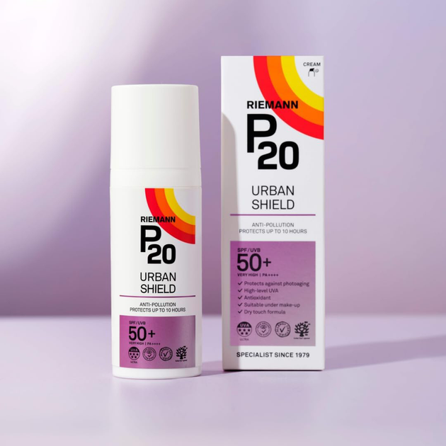 Сонцезахисний крем Riemann Urban Shield P20 SPF 50+ 50 мл (5701943102923) - зображення 2