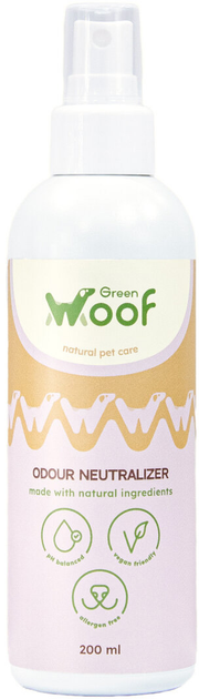 Pochłaniacz zapachów Green Woof Odour w sprayu dla psa i kota 200 ml (5905701755462) - obraz 1