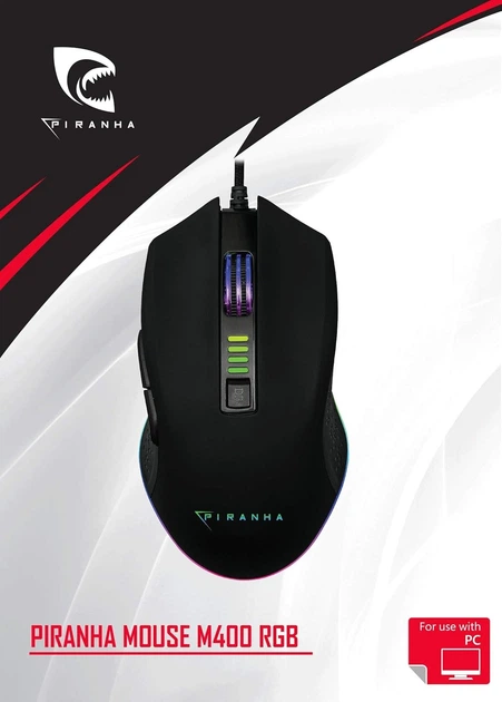 Mysz Piranha M400 RGB USB Black (4897076691647) - obraz 4