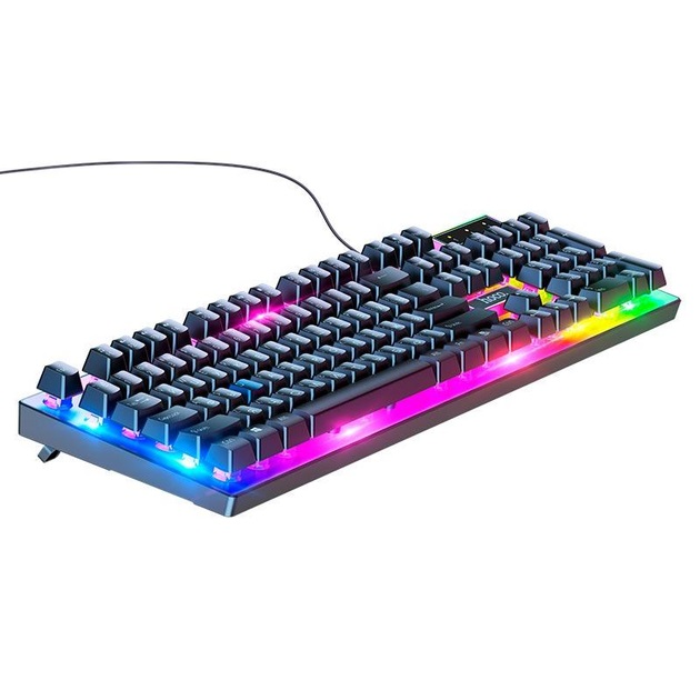 Игровая клавиатура + мышь Hoco GM18 Luminous Black проводная з подсветкой - изображение 3