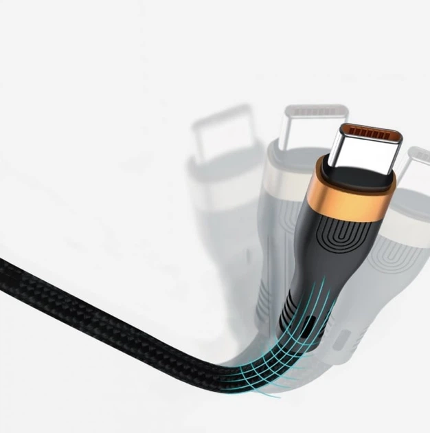 Kabel Winner Group USB Type-C - USB Type-C + Lighting + Micro-USB 100 W 1.5 m Black (8591194117107) - obraz 3