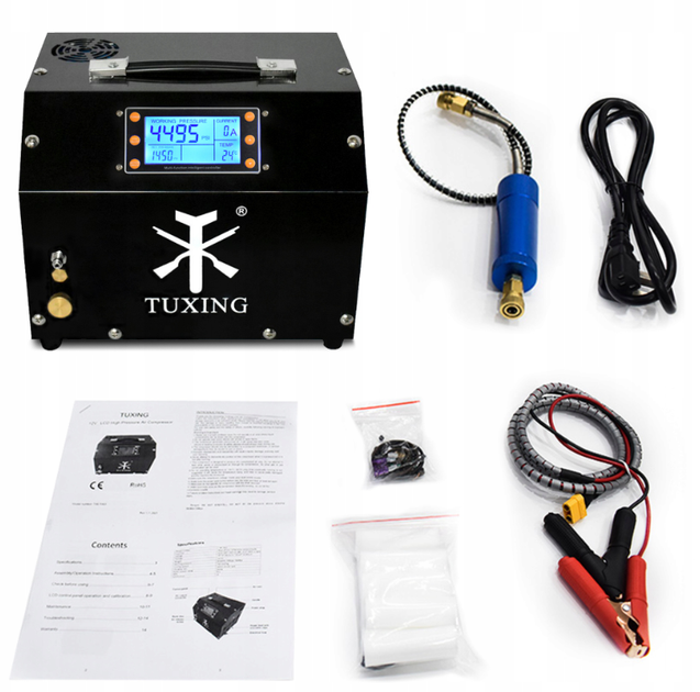 Компресор TUXING 4500Psi/300Bar PCP - Фото 3 Компресор TUXING 4500Psi/300Bar PCP - изображение 3