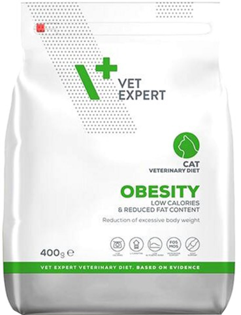 Karma sucha dla kotów Vet Expert Obesity dietetyczna z drobiem 400 g (5902414209619) - obraz 1