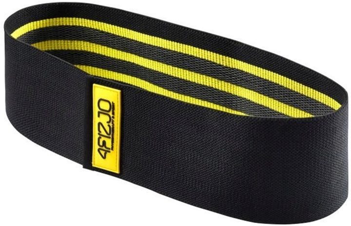 Резинка для фітнесу та спорту із тканини 4FIZJO Hip Band 10-15 кг Black/Yellow (P-5907739310309) - зображення 1