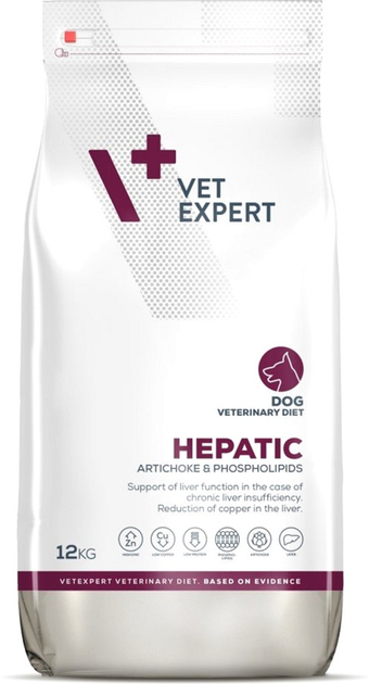 Karma sucha dla psów Vet Expert Veterinary Diet Hepatic 12 kg (5902414200913) - obraz 1