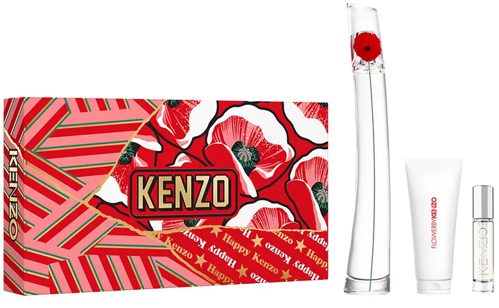 Жіночий набір Kenzo Flower By Kenzo Парфумована вода 100 мл + Лосьйон для тіла 75 мл + Мініатюра Парфумована вода 10 мл (3274872472839) - зображення 4