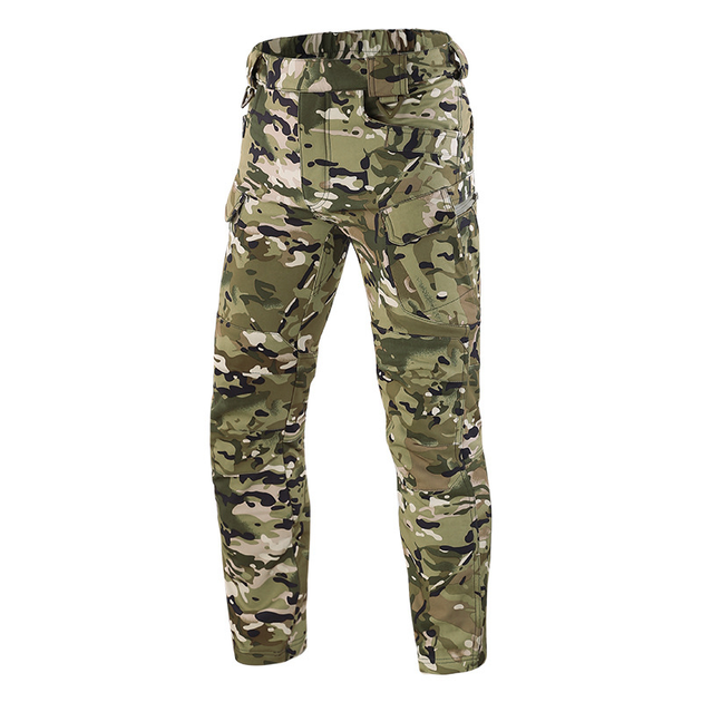 Чоловічі штани Lesko B260 Camouflage CP L на флісі - зображення 1