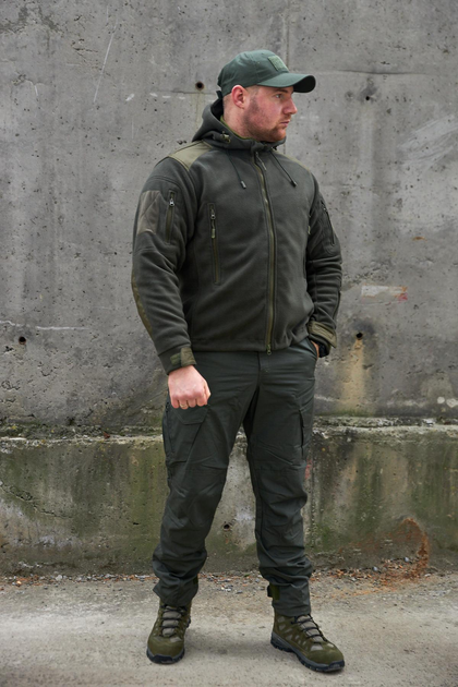 Костюм Флісова куртка-кофта SHARK Штани Kayman OLIVE (олива) L(50) - зображення 1