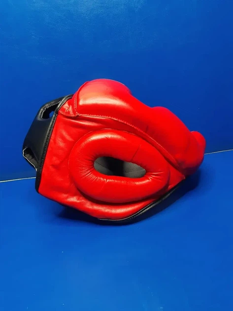 Шолом-маска тренувальна карате EVERLAST S шкіра червоний - зображення 2