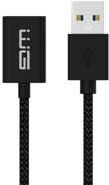 Подовжувач Winner Group USB Type-A - USB Type-A 1 м Black (8591194104497) - зображення 2