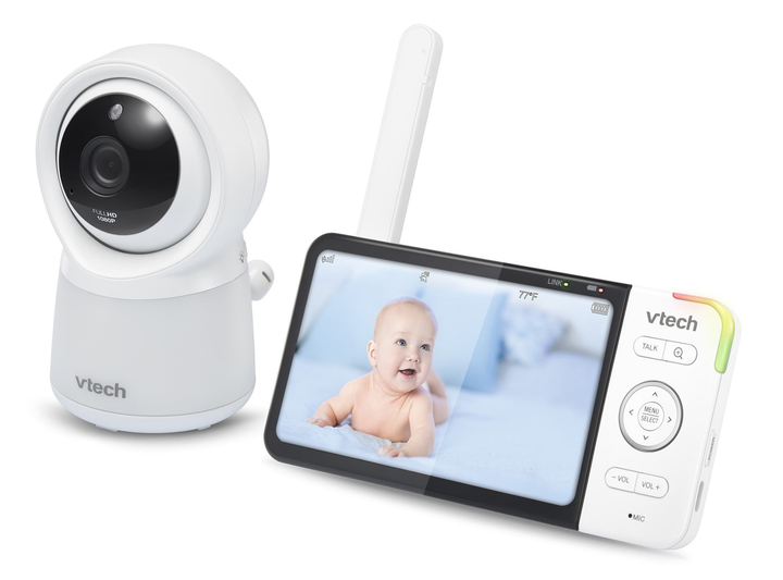 Niania elektroniczna Vtech RM-5754HD z video 5 cala Wi-Fi Biała (4897027123661) - obraz 2