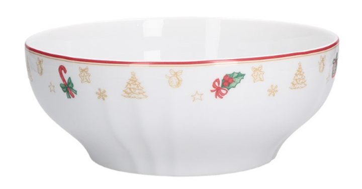 Miska La Porcellana Bianca Christmas Edition na sałatkę 23 cm (8027549117756) - obraz 1