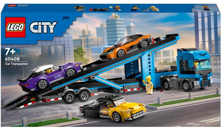 Zestaw klockow LEGO City Laweta z samochodami sportowymi 998 elementow (60408) (955555908500299) - Outlet - obraz 1