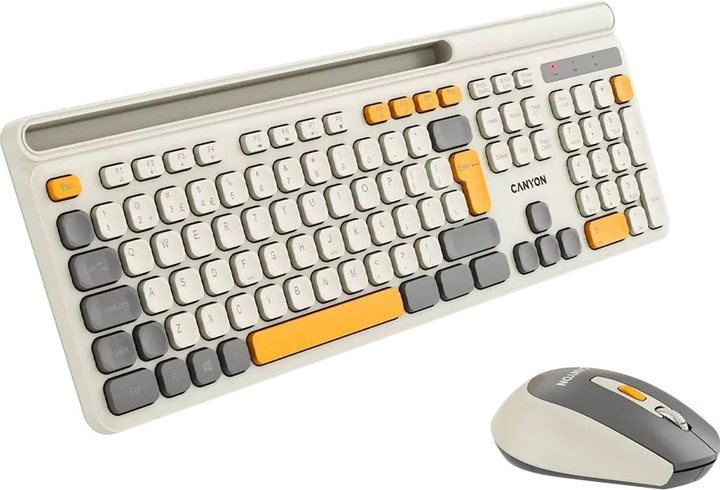 Комплект бездротовий Canyon HSET-W5 Wireless Beige (CNS-HSETW5BG) - зображення 3