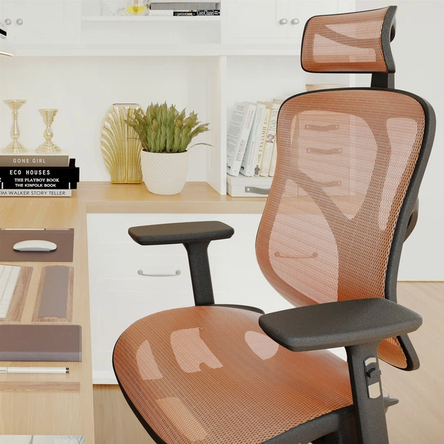 Fotel biurowy ergonomiczny Diablo Chairs V-Basic Black-Orange (5904405577233) - obraz 10