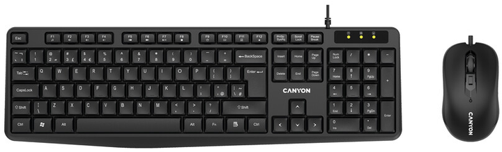 Zestaw przewodowy Canyon SET-1 Water resistant USB Black (CNE-CSET1) - obraz 1