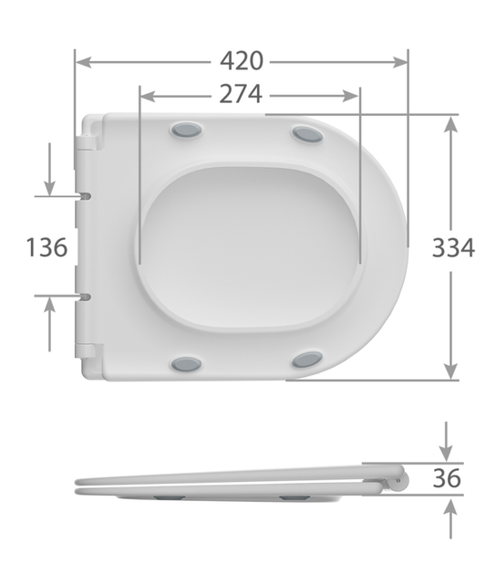 Унітаз-компакт Mixxus BEVEL-0407-T1 (630х350х795mm) система змиву TORNADO 1.0 (MI6690) - изображение 2