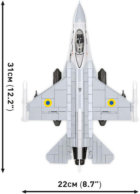 Zestaw klocków Cobi Armed Forces F-16 AM Fighting Falcon 500 elementów (5902251058937) - obraz 9