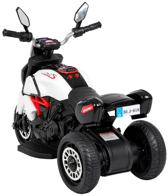Motocykl elektryczny dla dzieci Enero Avalon 3-kolowy Biały (5902431033037) - obraz 3