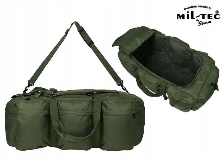 Тактический Рюкзак-Сумка 2в1 Mil-Tec Combat Duffle Bag Tap 98л 85 x 34 x 29 см Олива 13846001 - изображение 2