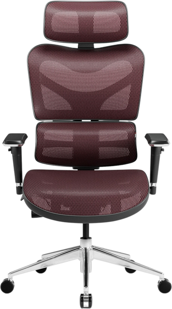 Fotel biurowy ergonomiczny Diablo Chairs V-Commander Black-Burgundy (5904405577219) - obraz 2