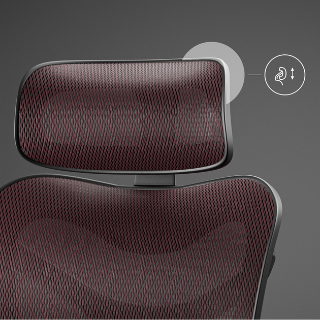 Крісло офісне ергономічне Diablo Chairs V-Commander Black-Burgundy (5904405577219) - зображення 12