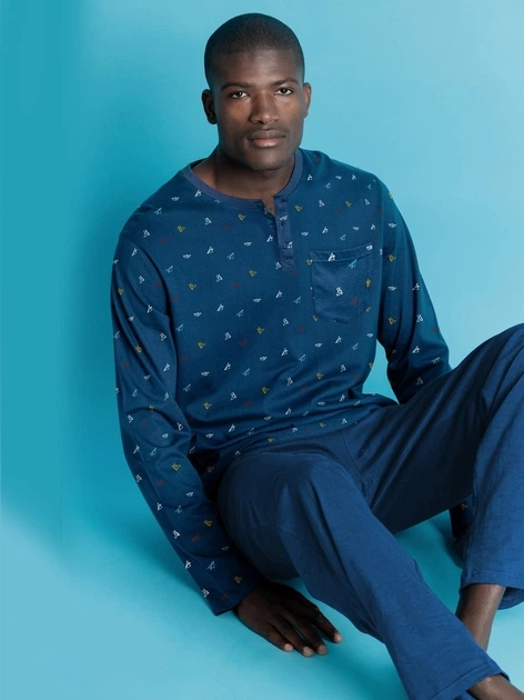 Piżama Admas 60283 M Niebieski (8433623686870) - obraz 3