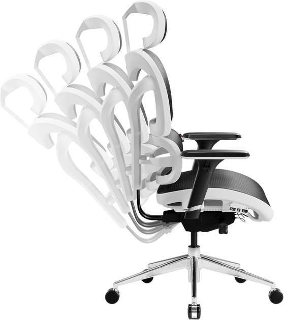 Fotel biurowy ergonomiczny Diablo Chairs V-Commander White-Black (5902560338140) - obraz 5