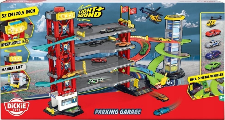 Zestaw zabawkowy Dickie Toys Parking wielopoziomowy + 5 autek (4006333085048) - obraz 7