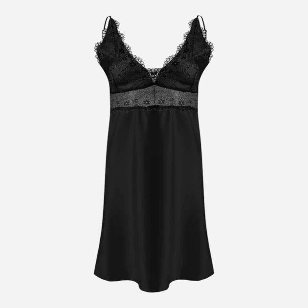 Koszula nocna damska DKaren Slip Fabien XS Czarna (5903068507441) - obraz 3