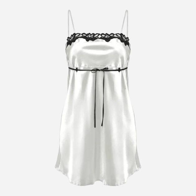 Koszula nocna damska na ramiączkach DKaren Slip Kalia XS Jasny ecru (5902854715534) - obraz 3