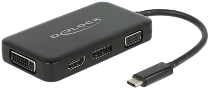 Adapter Delock USB Type-C - VGA / HDMI /DVI/ DisplayPort (4043619639298) - obraz 1