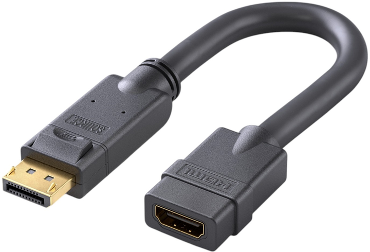 Adapter PureLink PI156 PureInstall 4K DisplayPort/HDMI 0.1 m (4251364731703) - obraz 1