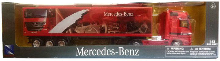 Вантажівка Daffi Mercedes-Benz Actros з причепом Metal Red 1:43 (5905422057654) - зображення 1