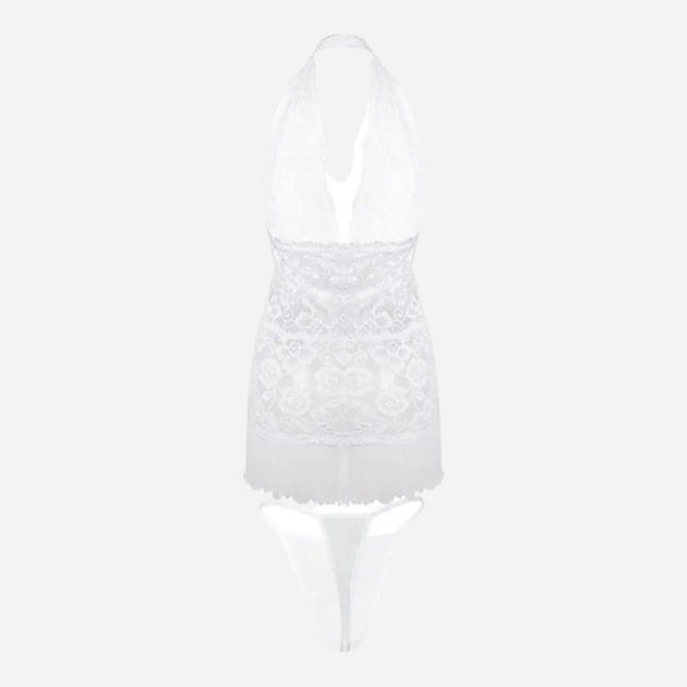 Komplet erotyczny damski (koszula nocna + majtki bikini) DKaren Jolie XS Biały (5903251409514) - obraz 4