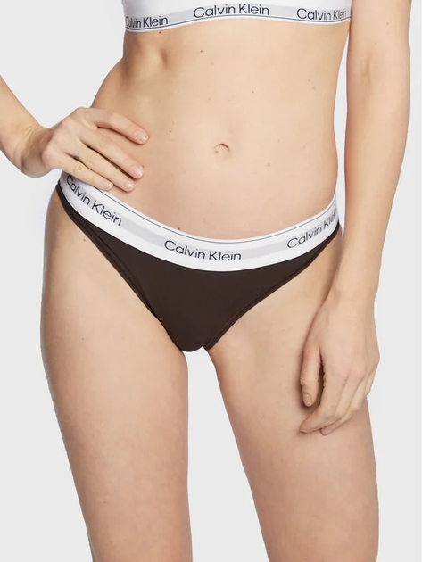 Трусики бікіні жіночі бавовняні Calvin Klein Underwear 000QF7047EBKC S Темно-коричневі (8719856453404) - зображення 1