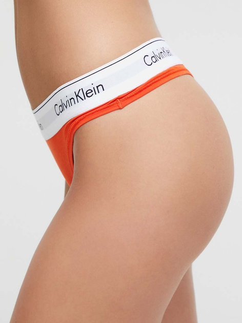 Трусики cтрінги жіночі бавовняні Calvin Klein Underwear 0000F3786E1TD S Помаранчеві (8720108759427) - зображення 2