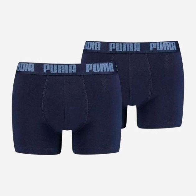 Zestaw majtek męskich typu bokserki 2 szt Puma Basic Boxer 2P 90682333 M Ciemnogranatowy (8718824907963) - obraz 1