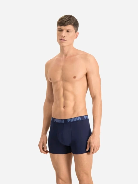 Набір трусів-боксерів чоловічих 2 шт Puma Basic Boxer 2P 90682333 M Темно-синій (8718824907963) - зображення 4