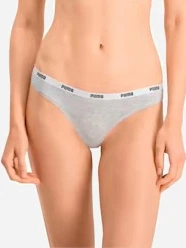 Zestaw damskich majtek typu stringi 3 szt Puma String 3p Pack 90759001 XS Czarny/Szary/Biały (8718824804392) - obraz 5