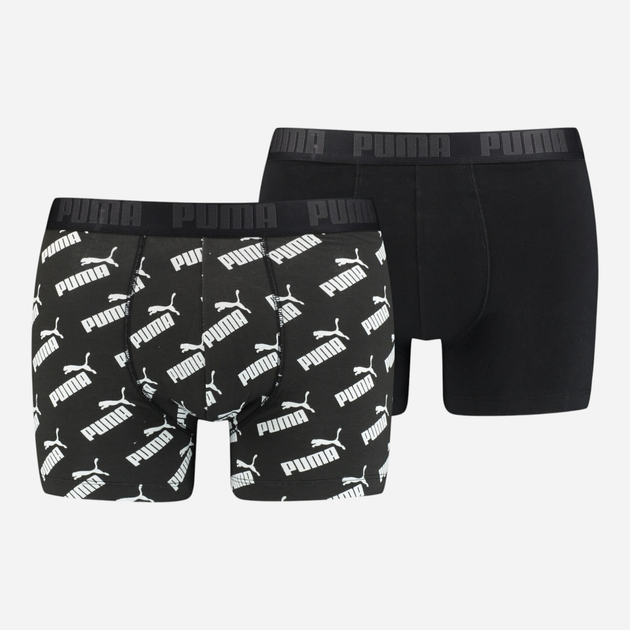 Zestaw majtek męskich typu bokserki 2 szt Puma Men Aop Boxer 2P 93505401 S Czarny (8720245044936) - obraz 1