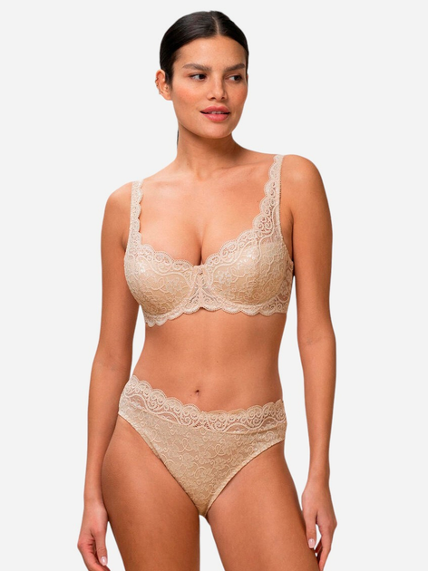 Biustonosz damski z fiszbinami z koronką Triumph 10166798 70F Beżowy (7613112815450) - obraz 7