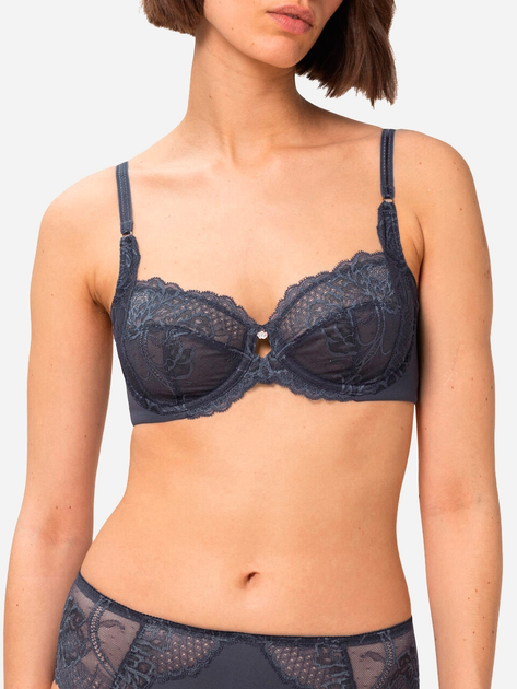 Biustonosz damski z fiszbinami z koronką Triumph 10209608 75G Szary (7613137808024) - obraz 3
