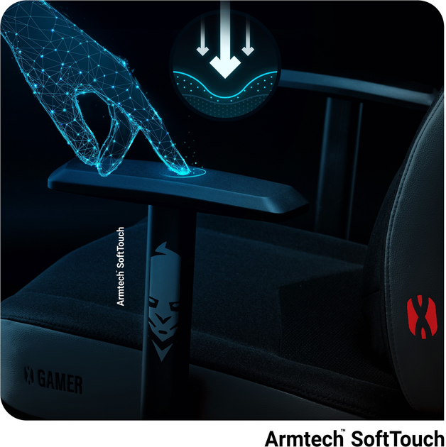 Fotel gamingowy Diablo X-Gamer 2.0 Normal Size Dark Obsidian (5902560337464) - obraz 8