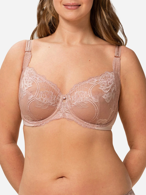 Biustonosz damski z fiszbinami z koronką Triumph 10209608 80E Różowy (7613137808253) - obraz 5