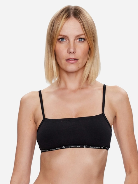 Zestaw biustonoszy damskich bawełnianych 2 szt Calvin Klein Underwear 000QF7215E-BIK M Czarny/Czarno-biały (8720107315785) - obraz 2