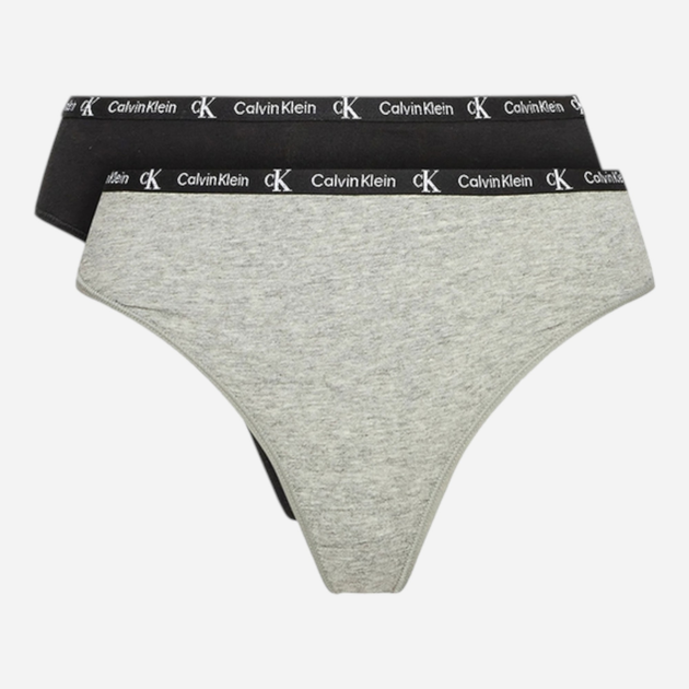 Zestaw damskich majtek typu figi 2 szt Calvin Klein Underwear 000QD3991E-BGH M Szary/Czarny (8720107311084) - obraz 1