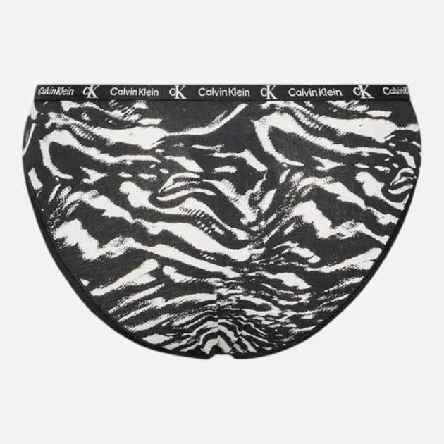 Набір трусиків сліпів жіночих бавовняних Calvin Klein Underwear 000QD3991E-BIK S 2 шт Чорний/Тигровий (8720107317581) - зображення 3